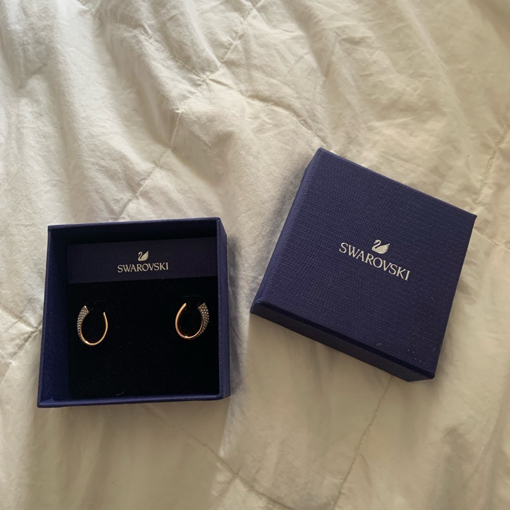 Swarovski Gold and Silver Accent Earrings